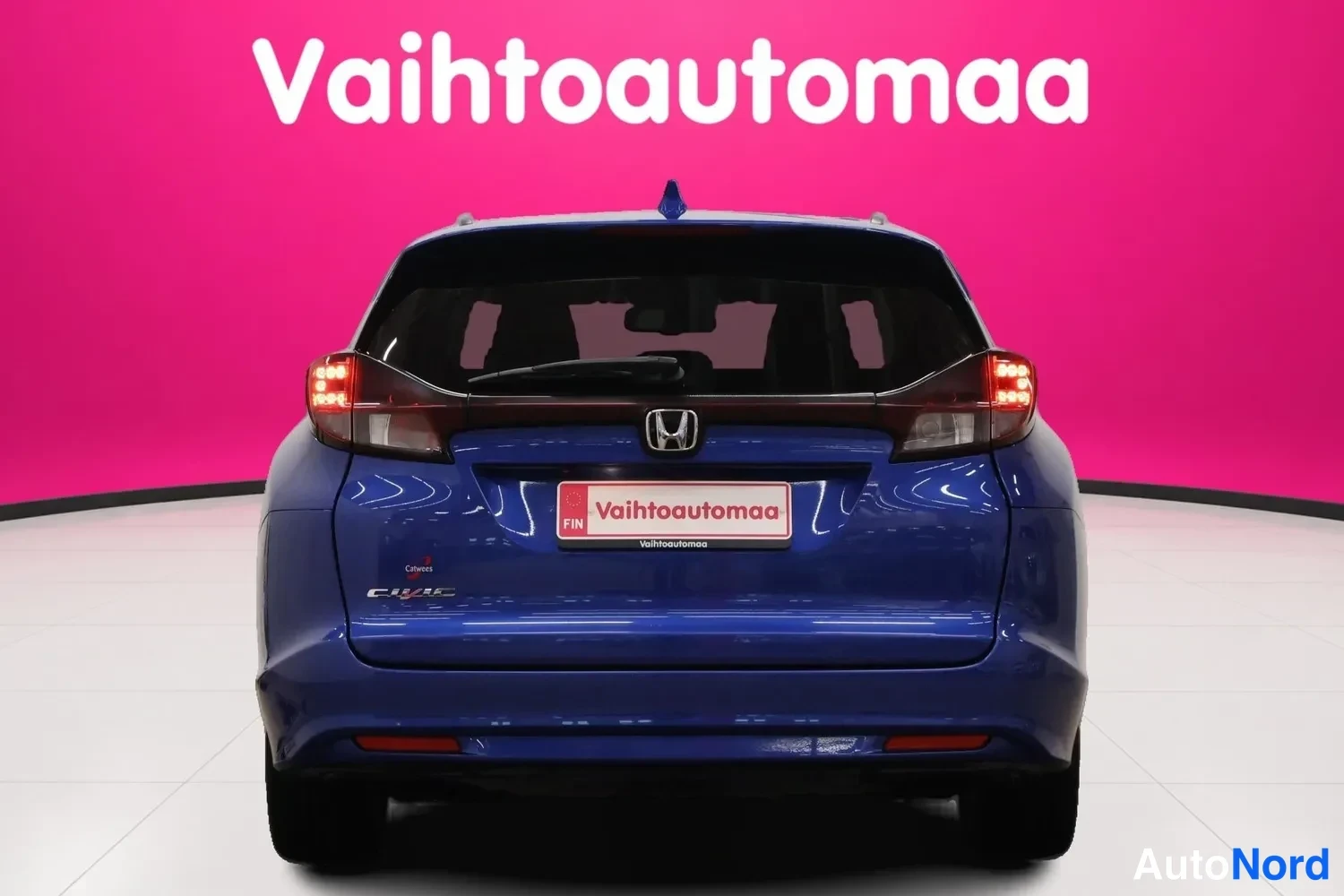Blue Honda Civic Tourer 2017, rear, photo 6