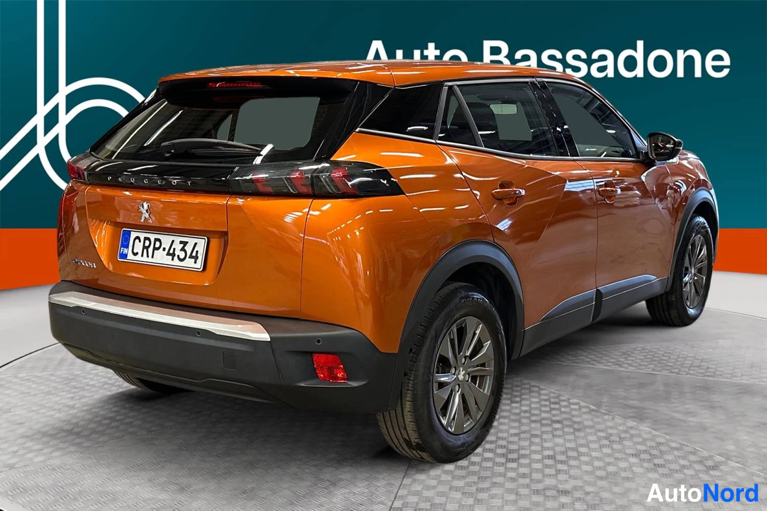Oranssi Peugeot E-2008 2023, takaviisto, kuva 7