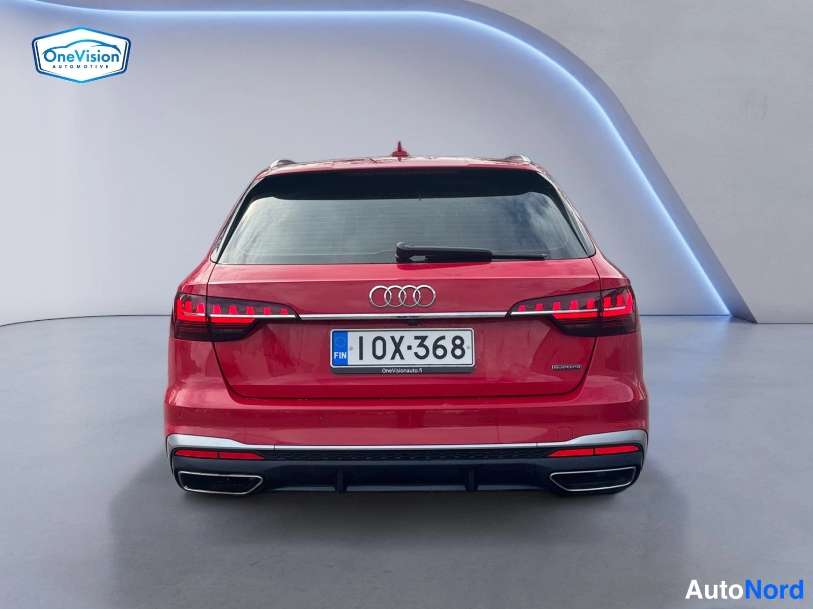 Punainen Audi A4 2020, takaa, kuva 8