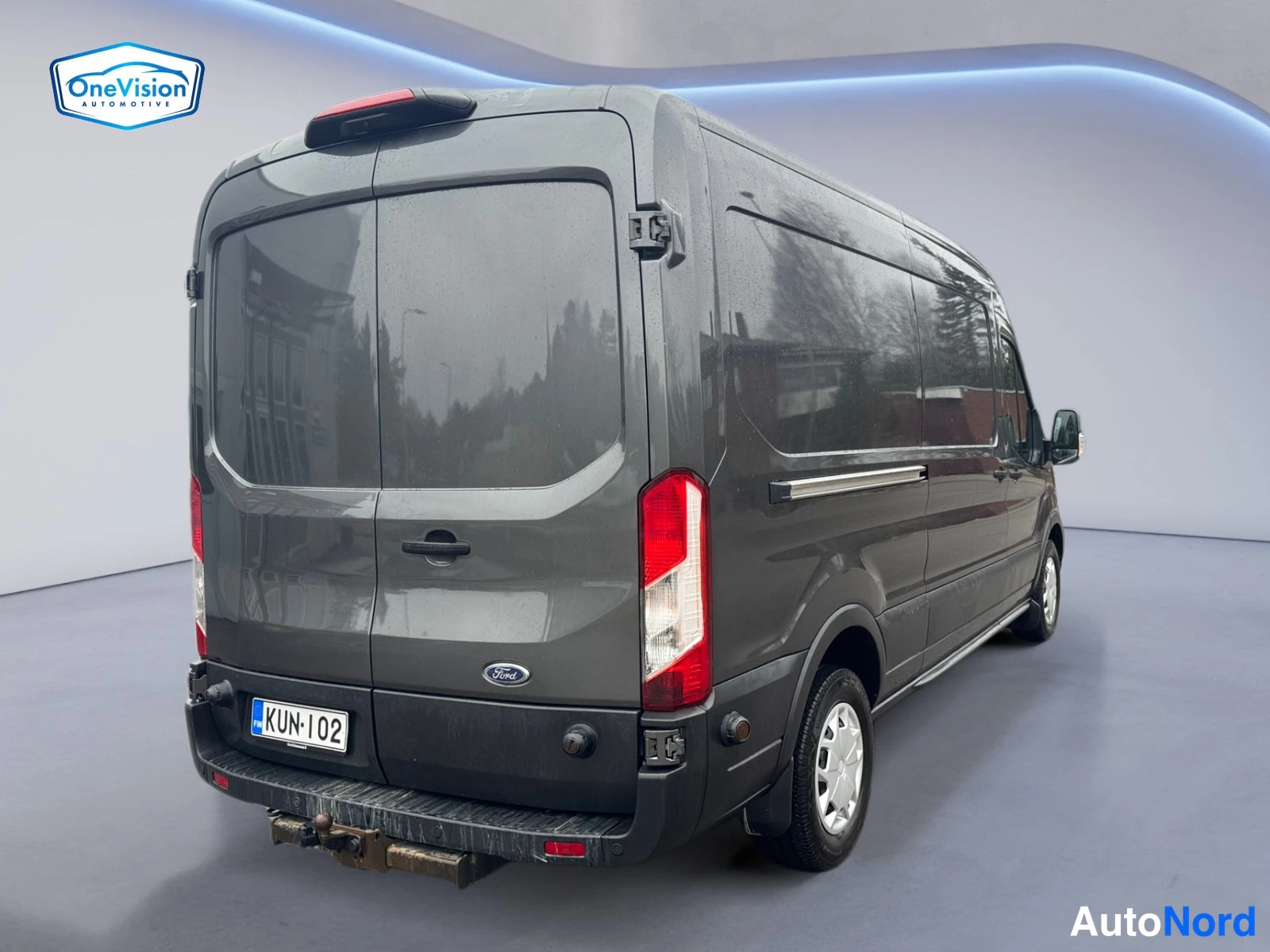 Harmaa Ford Transit 2021, takaviisto, kuva 7