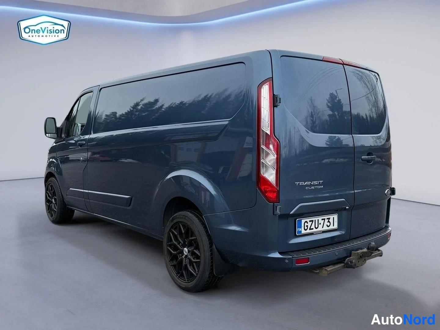 Sininen Ford Transit Custom 2021, takaviisto, kuva 6