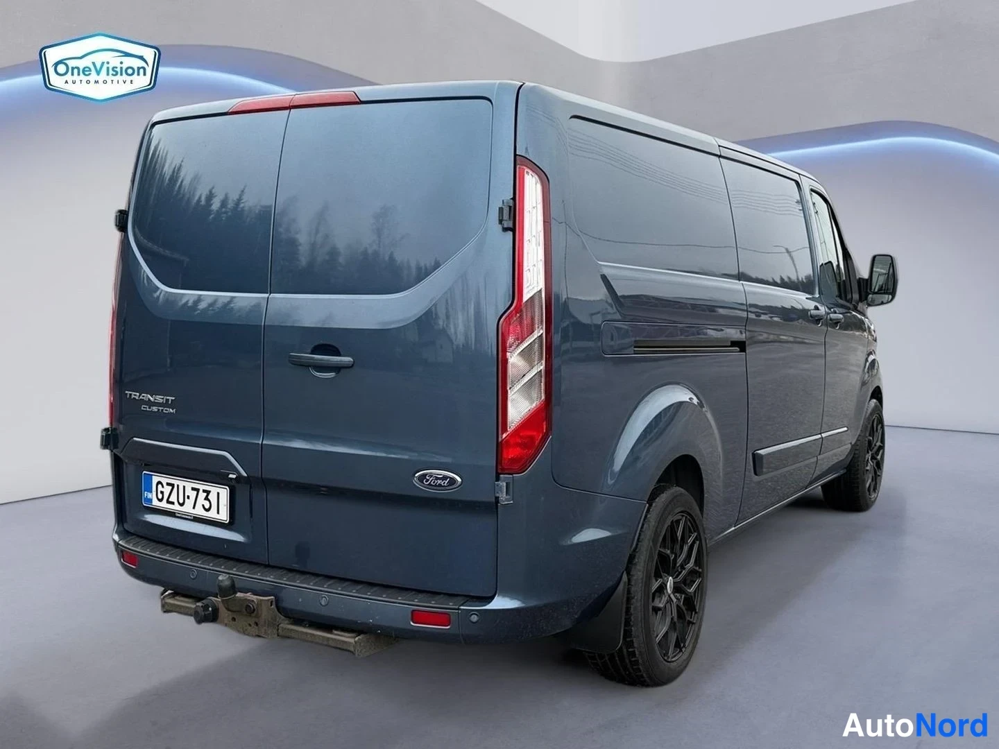 Sininen Ford Transit Custom 2021, takaviisto, kuva 7