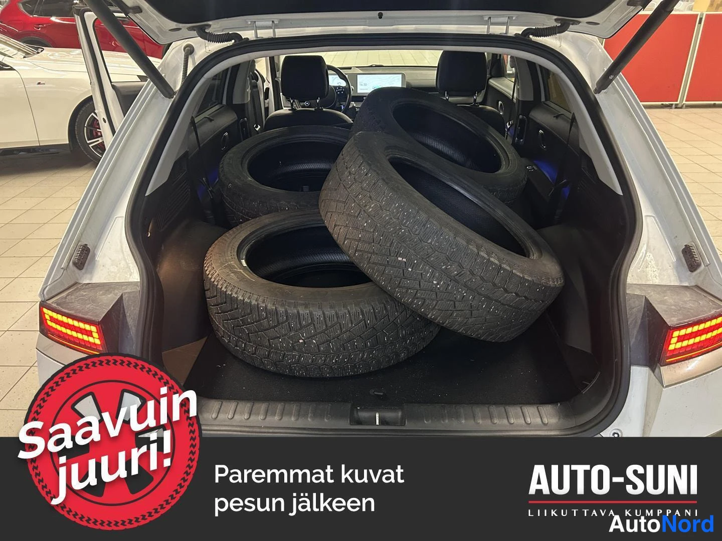 Vit Hyundai IONIQ 5 2021, bagageutrymme, bild 5