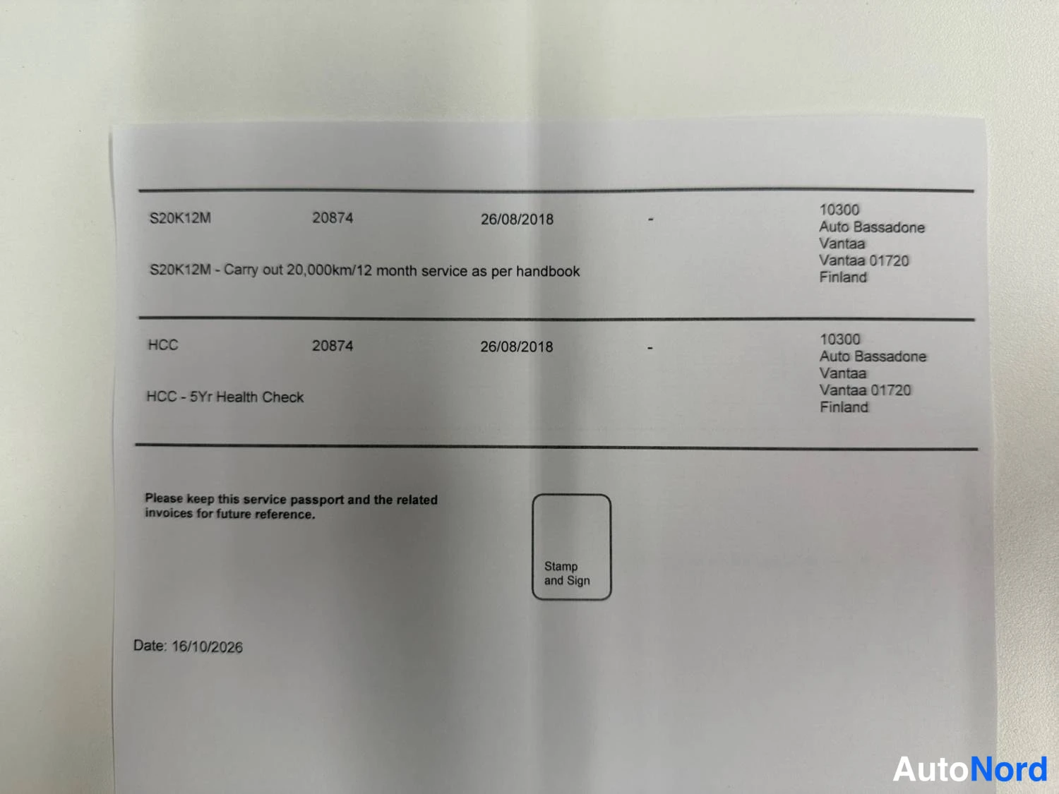 Punainen Hyundai I20 2017, asiakirja, kuva 25